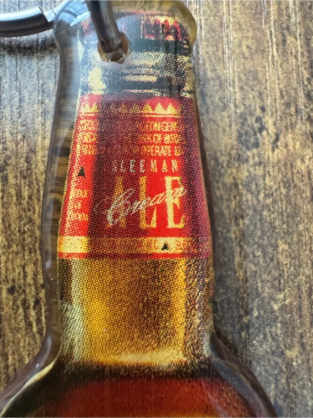 Vintage Sleeman Brewery Beer Bottle Advertising Acrylic Keychain‎ Breweriana